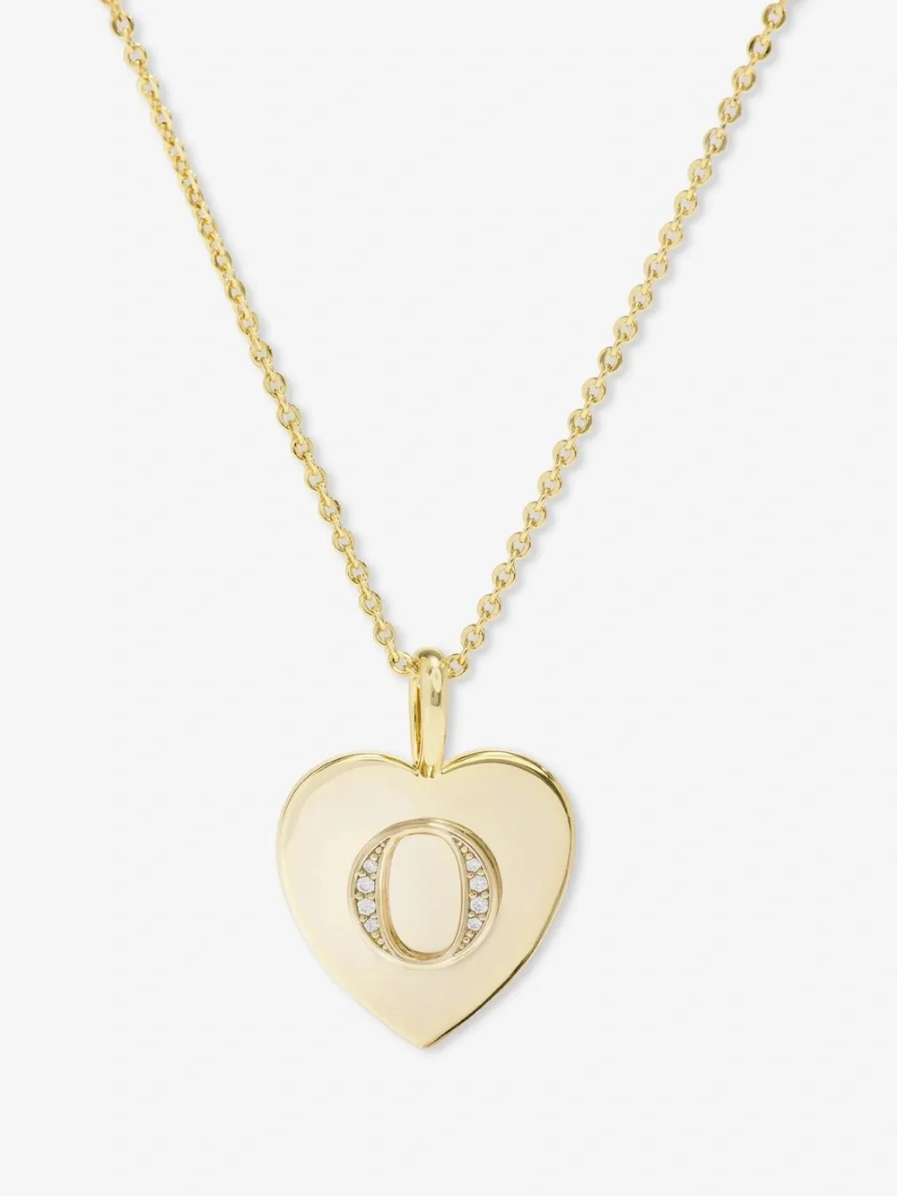 Melinda Maria Gold Heart Initial “O” Pendant Necklace